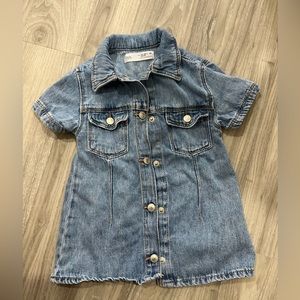 Zara toddler denim dress size 12-18 months